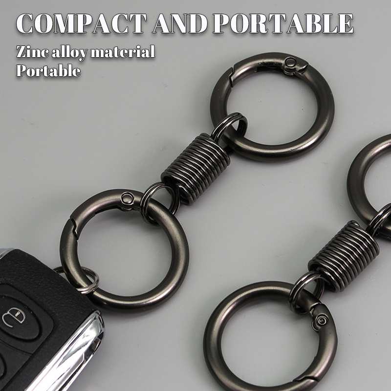 (🔥2024 Promotion - 49% off)Nordic Retro Spring Double Ring Keychain
