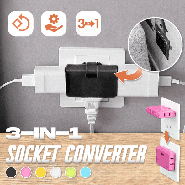(🔥2024 Promotion - 49% off)2024-180 Degrees Rotatable Socket Converter