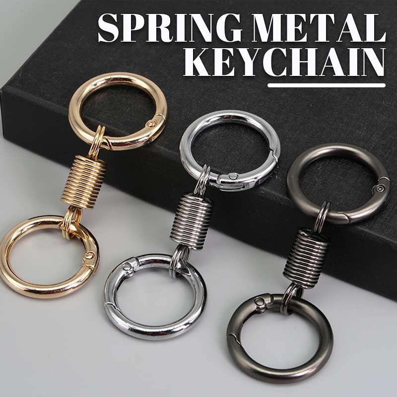 (🔥2024 Promotion  - 49% off)Nordic Retro Spring Double Ring Keychain