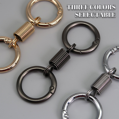 (🔥2024 Promotion  - 49% off)Nordic Retro Spring Double Ring Keychain