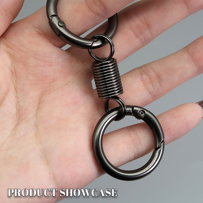 (🔥2024 Promotion  - 49% off)Nordic Retro Spring Double Ring Keychain